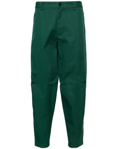 Lanvin Pantaloni in twill di cotone verde scuro