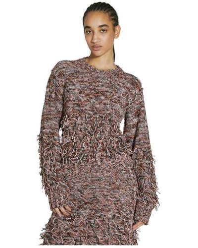 DURAZZI MILANO Loops sweater mit lockeren fäden - Braun