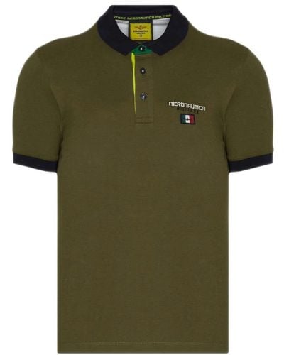 Aeronautica Militare Polo Shirts - Grün