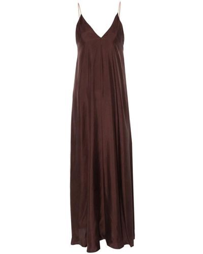Alysi Vestido marrón estilo elegante - Morado