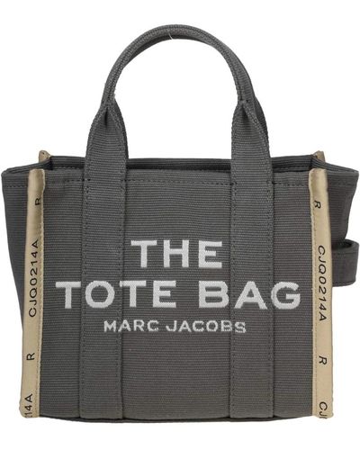 Marc Jacobs Grüne jacquard-handtasche mit reißverschluss - Schwarz