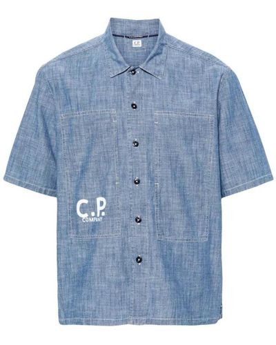 C.P. Company Short sleeve camicie - Blu