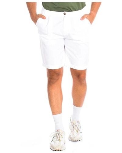 La Martina Weiße bermuda-shorts mit knopf und reißverschluss
