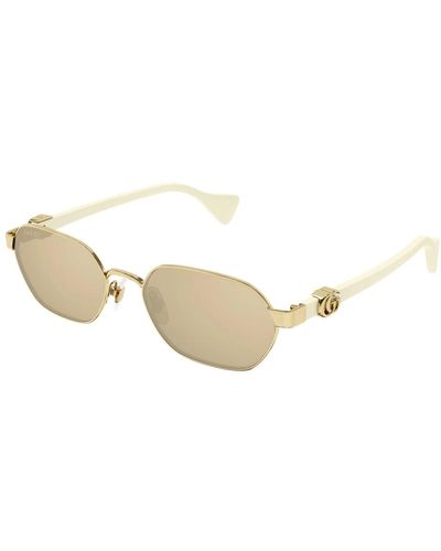 Gucci Sunglasses,stylische sonnenbrille gg1593s,stylische sonnenbrille für frauen,gold-rosa sonnenbrille gg1593s 003 - Mettallic