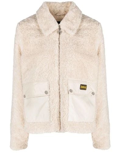 Barbour Faux Fur & Shearling Jackets - Natural
