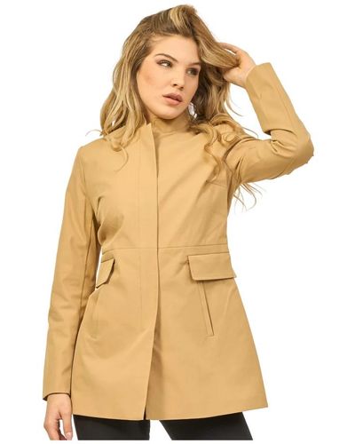 Yes-Zee Single-Breasted Coats - Natural