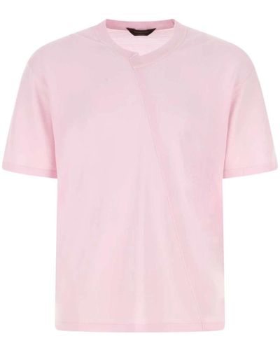 Zegna T-shirt di alta qualità per uomini - Rosa