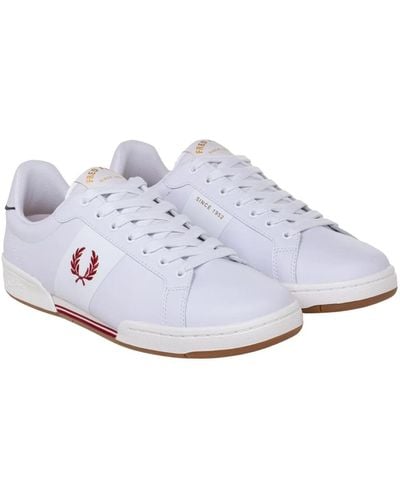 Fred Perry Bonded Leather Sneaker And Rubber 1 - Bianco