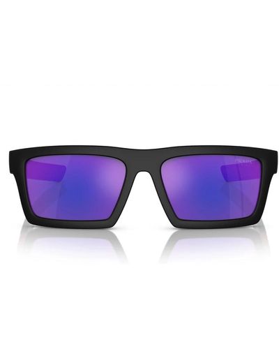 Prada Sportliche sonnenbrille mit dunkelvioletten verspiegelten gläsern - Lila