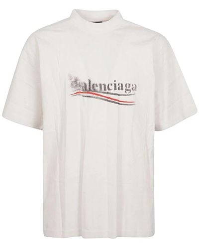 Balenciaga Politisches stencil logo t-shirt - Weiß