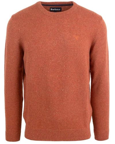 Barbour Round-Neck Knitwear - Orange