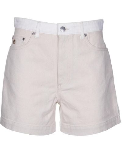 Stella McCartney Denim zweifarbig shorts - Weiß