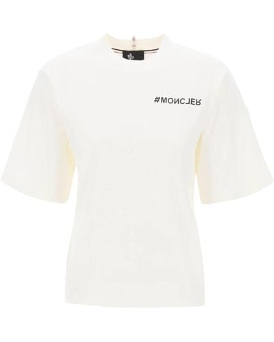 Moncler Grenoble logo printed loose fitting - Bianco