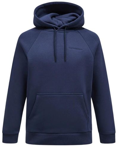 Peak Performance Original small logo hoodie - Blau