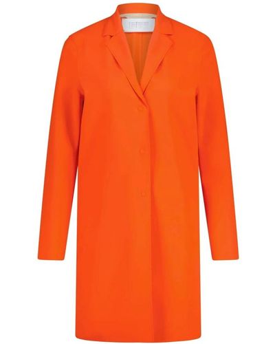 Harris Wharf London Single-Breasted Coats - Orange