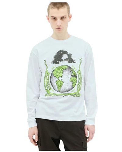 Brain Dead Langarmshirt mit grafikdruck aus baumwolle - Grün