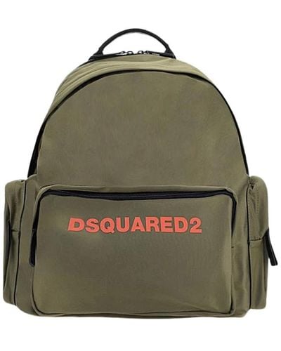 DSquared² Technischer stoff bedruckter rucksack - Grün