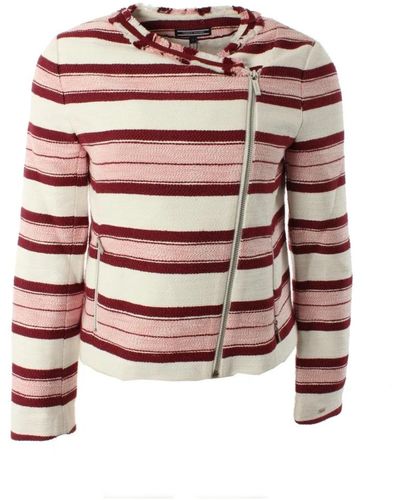 Tommy Hilfiger Giacca rossa/bianca per donne - Rosso