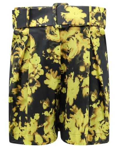 Erika Cavallini Semi Couture Short Shorts - Yellow