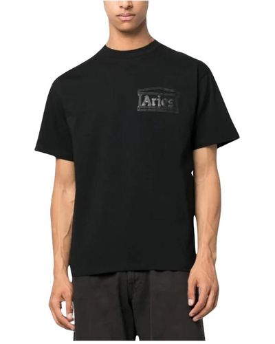 Aries Tops > t-shirts - Noir