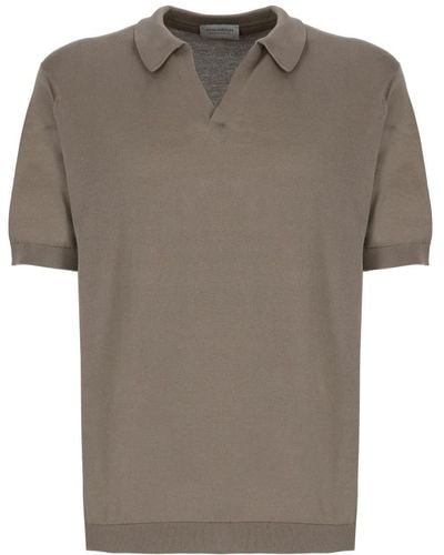 John Smedley Polo Shirts - Grey