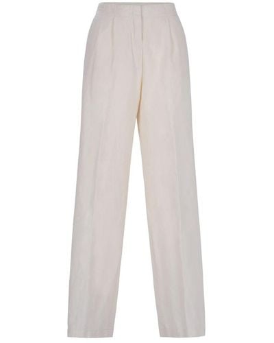 Pomandère Straight Trousers - White