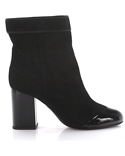 Lanvin Ankle Boots Shfib1 Suede - Black