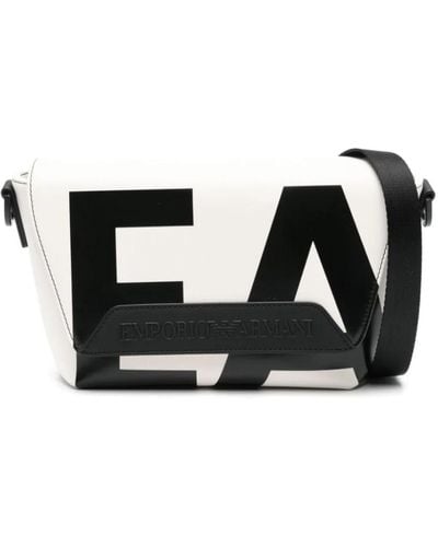 Emporio Armani Stilvolle weiße taschen mit logodruck - Schwarz
