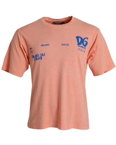 Dolce & Gabbana Korall logo print t-shirt - Pink