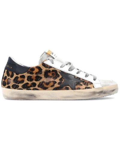 Golden Goose Zapatillas superstar con estampado de leopardo - Marrón