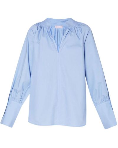 Liu Jo Camisa mujer con escote en v estilo elegante - Azul
