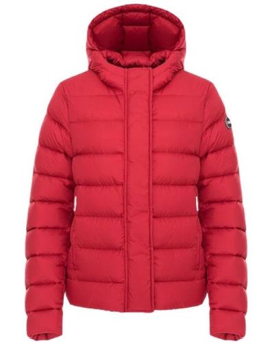 Colmar Abrigo con capucha con relleno de plumas naturales - Rojo