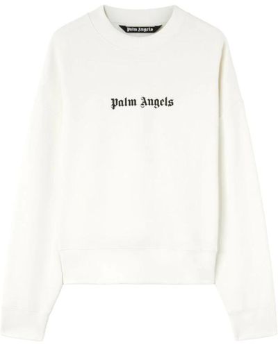 Palm Angels Logo print sweaters - Bianco