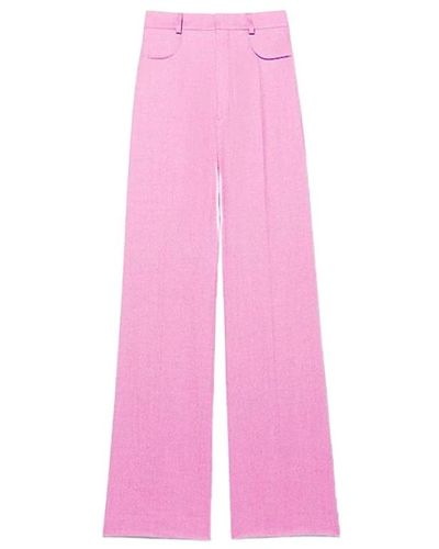 Jacquemus Hoch taillierte schlaghose - Pink