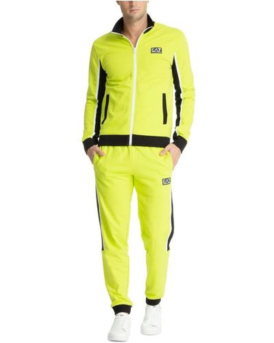 EA7 Tuta multicolore con coulisse e zip - Giallo