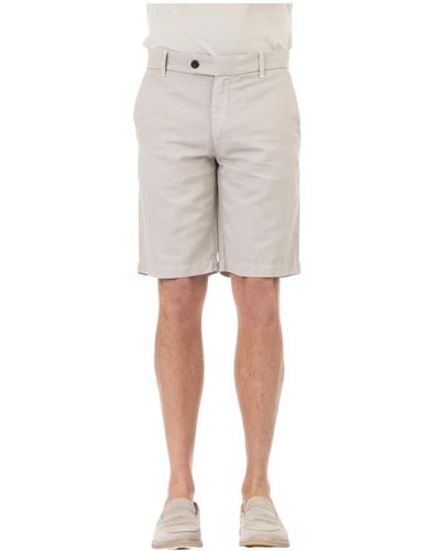 Eleventy Baumwoll-leinen bermuda shorts - Grau