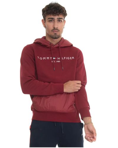 Tommy Hilfiger Kapuzen-sweatshirt mit logo - Rot