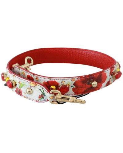 Dolce & Gabbana Accessorio per borsa a tracolla floreale - Rosso