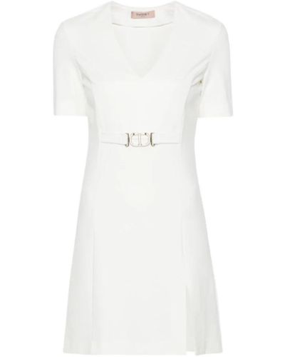Twin Set Short Dresses - White