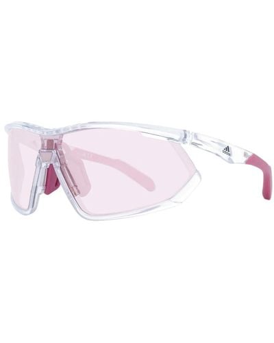 adidas Weiße mono-linse verspiegelte sonnenbrille - Pink