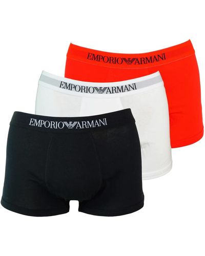 Emporio Armani Sportliche trunk unterwäsche 3er pack shorts - Rot