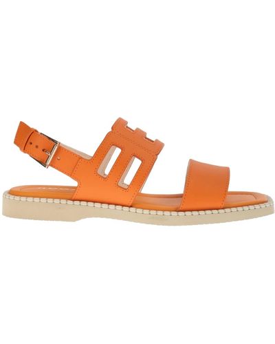 Hogan Shoes > sandals > flat sandals - Orange