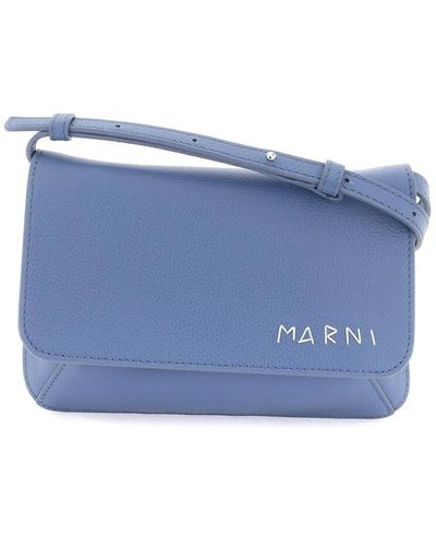 Marni Flap trunk shoulder bag with - Blu
