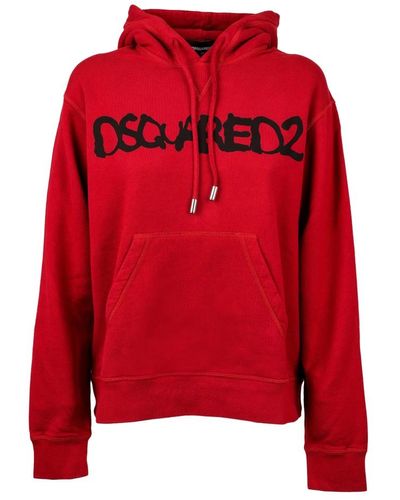 DSquared² Kapuzenpullover mit Kapuze - Rot