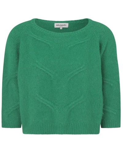 Lolly's Laundry Aqua cropped suéter de punto - Verde