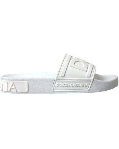 Dolce & Gabbana Shoes > flip flops & sliders > sliders - Blanc