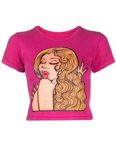 ERL Tops > t-shirts - Rose