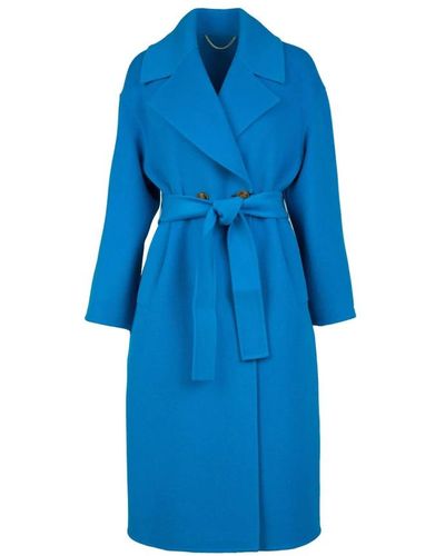 Marella Belted Coats - Blue