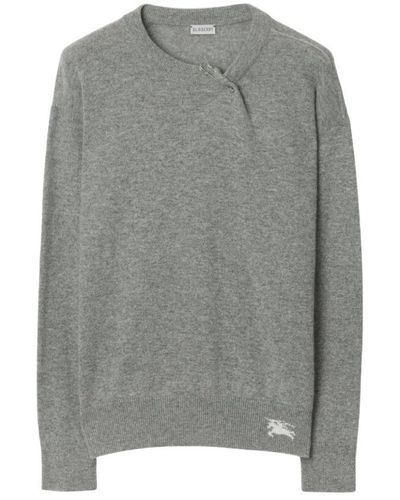 Burberry Round-Neck Knitwear - Grey