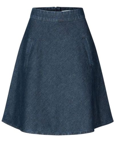 Mads Nørgaard Skirts > midi skirts - Bleu